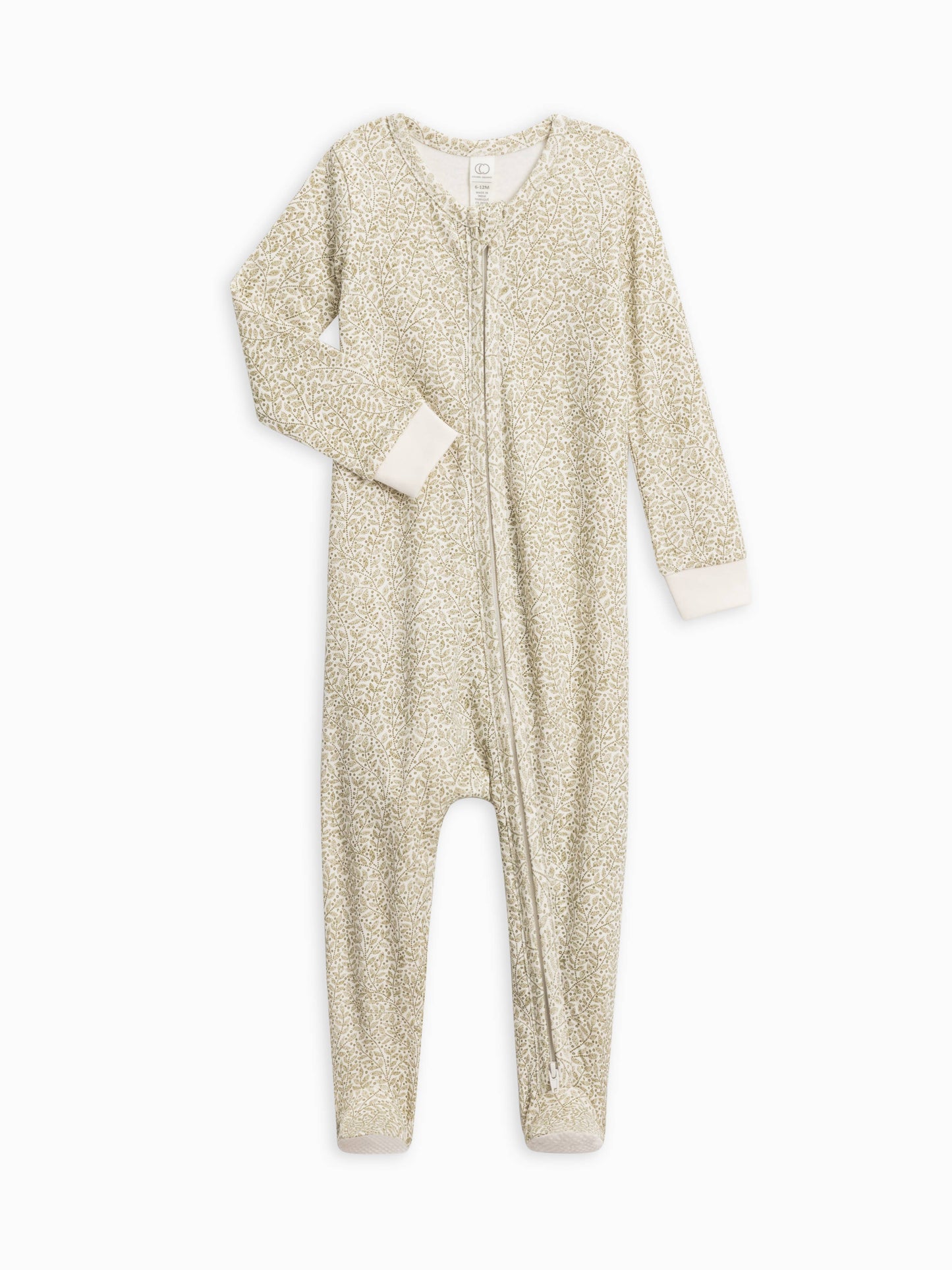 Peyton Footed Sleeper - Fern / Ivory + Herb