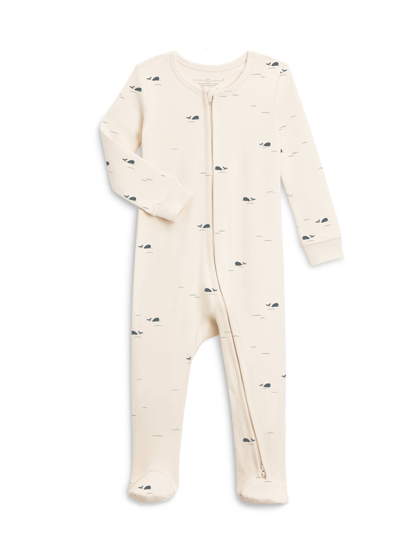 Peyton Footed Sleeper - Whales / Harbor