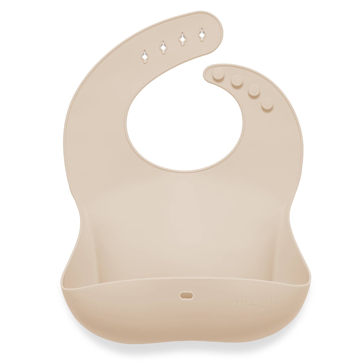 Silicone Baby Bib Roll Up & Stay Closed - (Milk)