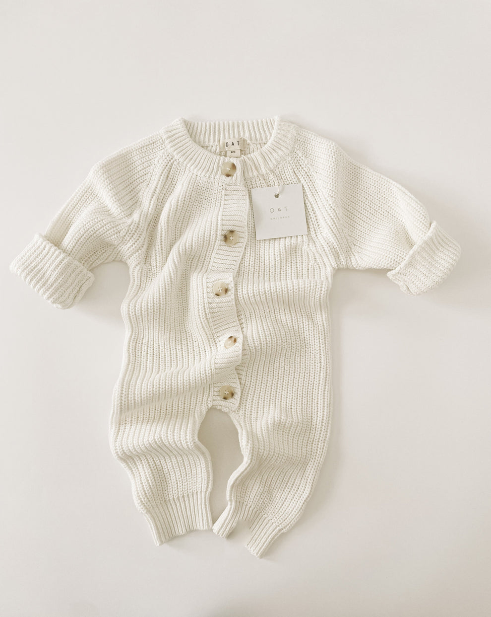 新品本物 Children OAT Powder Playsuit Knit Chunky ロンパース