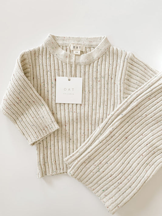 OAT co Sprinkle Knit Ribbed Sweater