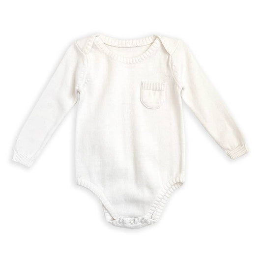 Milan Long Sleeve Sweater Bodysuit- Cream